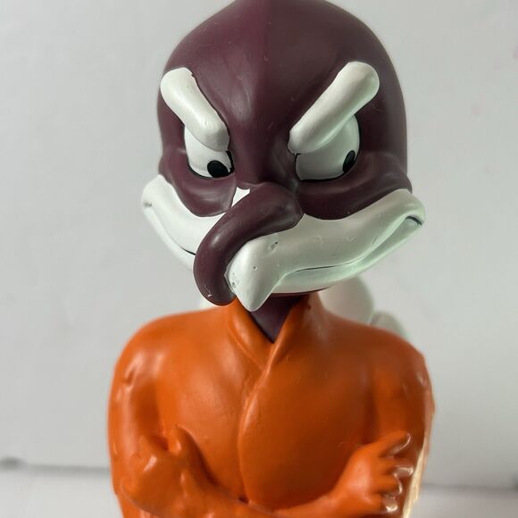 Virginia Tech Hokie Bird Mascot Bobblehead Rare Hokies Nodder 7" - Picture 2 of 5